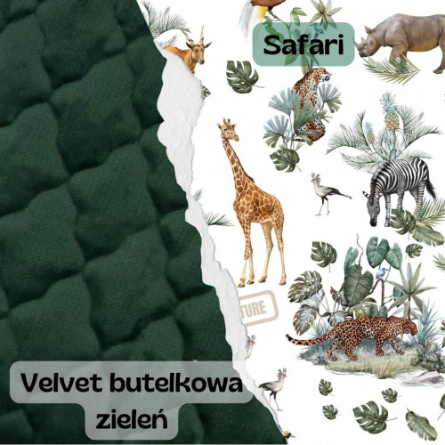 Pościel bawełniana z velvet PREMIUM- safari