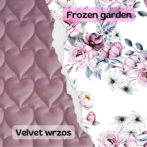 Pościel bawełniana z velvet PREMIUM- frozen garden