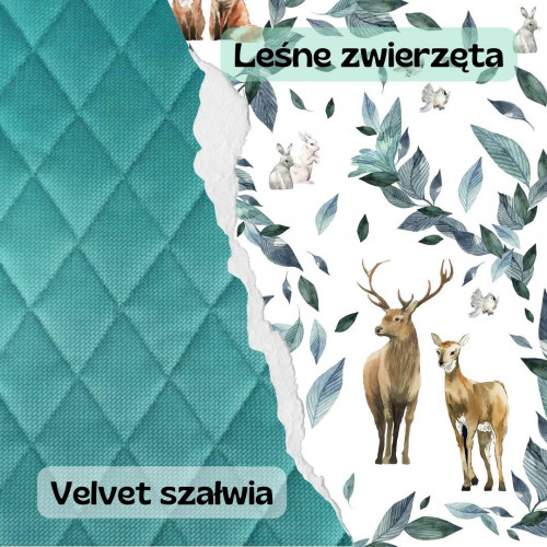 Pościel bawełniana z velvet PREMIUM- leśne zwierzęta
