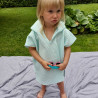 Ponczo kąpielowe dla dziecka- wafel jasny niebieski