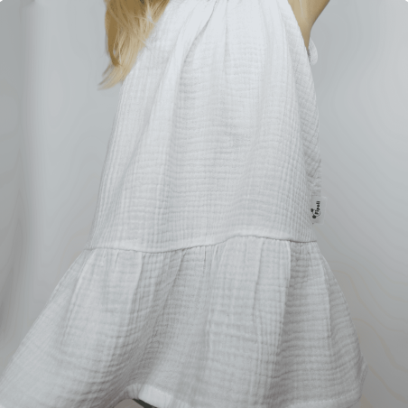 Sukienka muślinowa- muślin biały